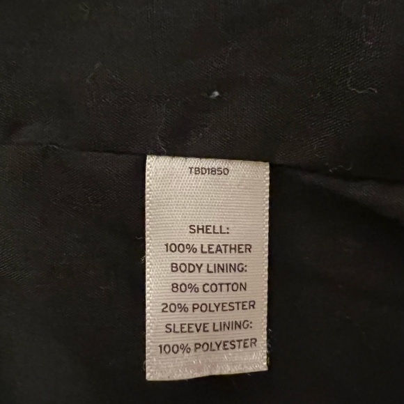 Trouvé black leather moto jacket - Picture 4 of 6